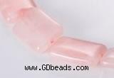 CRQ09 A grade 18*25mm rectangle natural rose quartz beads