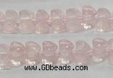 CRQ105 15.5 inches 7*11mm double heart natural rose quartz beads