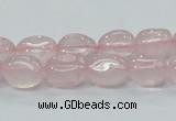 CRQ106 15.5 inches 9*12mm nugget natural rose quartz beads wholesale