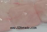 CRQ110 15.5 inches 30*30mm faceted square natural rose quartz beads