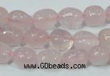 CRQ112 15.5 inches 10*13mm nugget natural rose quartz beads