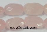 CRQ113 15.5 inches 18*25mm faceted freeform natural rose quartz beads