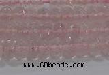 CRQ115 15.5 inches 4*6mm faceted rondelle rose quartz beads