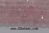 CRQ116 15.5 inches 5*8mm faceted rondelle rose quartz beads