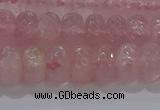 CRQ117 15.5 inches 6*10mm faceted rondelle rose quartz beads