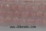 CRQ129 15.5 inches 6mm faceted round natural rose quartz beads