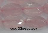 CRQ148 15.5 inches 13*18mm faceted oval natural rose quartz beads