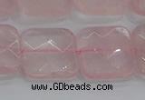 CRQ158 15.5 inches 20mm faceted square natural rose quartz beads