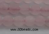 CRQ182 15.5 inches 8mm round matte rose quartz beads wholesale