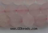 CRQ183 15.5 inches 10mm round matte rose quartz beads wholesale