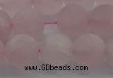 CRQ184 15.5 inches 12mm round matte rose quartz beads wholesale