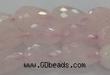 CRQ196 15.5 inches 10*14mm faceted teardrop natural rose quartz beads