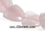 CRQ22 16 inches 25mm triangle rose quartz beads Wholesale