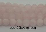 CRQ220 15.5 inches 4mm round matte rose quartz gemstone beads