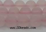 CRQ223 15.5 inches 10mm round matte rose quartz gemstone beads