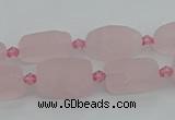 CRQ232 15.5 inches 9*16mm oval rose quartz beads wholesale