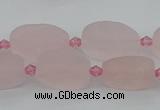 CRQ233 15.5 inches 11*18mm oval rose quartz beads wholesale