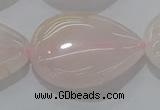 CRQ242 15.5 inches 22*30mm flat teardrop rose quartz beads