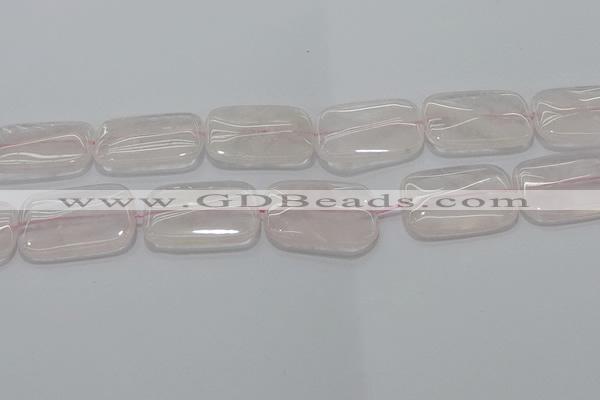 CRQ247 15.5 inches 22*30mm rectangle rose quartz beads wholesale