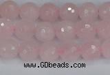 CRQ281 15.5 inches 6mm faceted round rose quartz beads wholesale