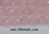 CRQ289 15.5 inches 6mm faceted round rose quartz gemstone beads