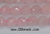 CRQ290 15.5 inches 8mm faceted round rose quartz gemstone beads