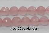 CRQ30 15.5 inches 10mm faceted round natural rose quartz beads