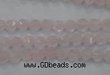 CRQ300 15 inches 6mm faceted nuggets rose quartz beads