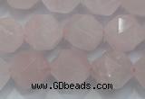 CRQ305 15 inches 16mm faceted nuggets rose quartz beads