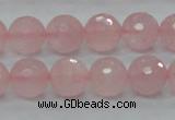 CRQ31 15.5 inches 12mm faceted round natural rose quartz beads