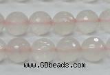 CRQ35 15.5 inches 12mm faceted round natural rose quartz beads