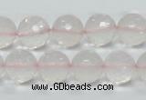 CRQ36 15.5 inches 14mm faceted round natural rose quartz beads