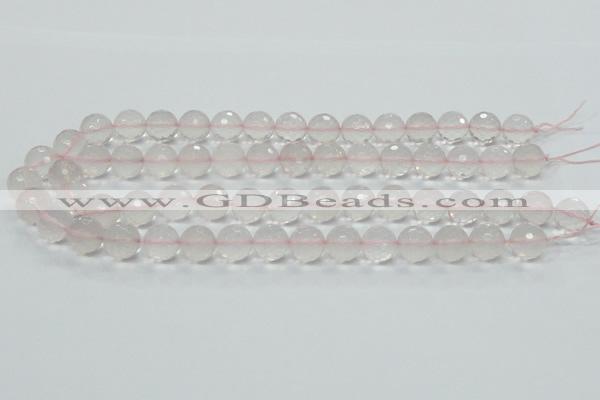 CRQ36 15.5 inches 14mm faceted round natural rose quartz beads