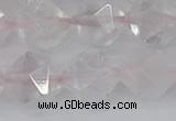 CRQ404 15.5 inches 12mm faceted nuggets rose quartz beads