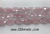 CRQ427 22*28mm - 25*30mm faceted octagonal rose quartz beads