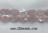 CRQ428 30*38mm - 30*40mm faceted octagonal rose quartz beads