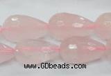 CRQ46 15.5 inches 14*20mm faceted teardrop natural rose quartz beads