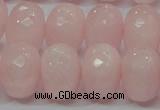 CRQ51 15.5 inches 15*20mm faceted rondelle natural rose quartz beads