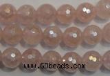 CRQ513 15.5 inches 10mm faceted round AB-color rose quartz beads