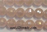 CRQ514 15.5 inches 12mm faceted round AB-color rose quartz beads