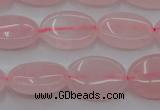 CRQ609 15.5 inches 10*14mm oval rose quartz beads wholesale