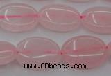 CRQ610 15.5 inches 12*16mm oval rose quartz beads wholesale