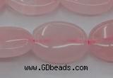 CRQ611 15.5 inches 13*18mm oval rose quartz beads wholesale