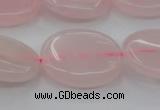 CRQ612 15.5 inches 15*20mm oval rose quartz beads wholesale