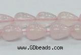 CRQ64 15.5 inches 10*14mm teardrop natural rose quartz beads wholesale