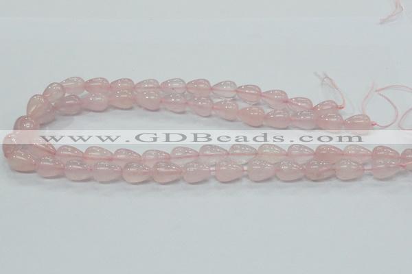 CRQ64 15.5 inches 10*14mm teardrop natural rose quartz beads wholesale