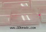 CRQ655 15.5 inches 22*30mm flat tube rose quartz beads