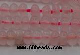 CRQ680 15.5 inches 4*6mm rondelle rose quartz beads wholesale