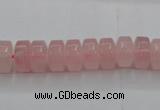 CRQ684 15.5 inches 5*10mm tyre rose quartz beads wholesale