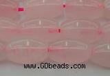 CRQ691 15.5 inches 8*13mm rice rose quartz beads wholesale